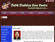 Tablet Screenshot of delhidiabetescentre.com